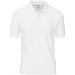 Kids Basic Pique Golf Shirt White